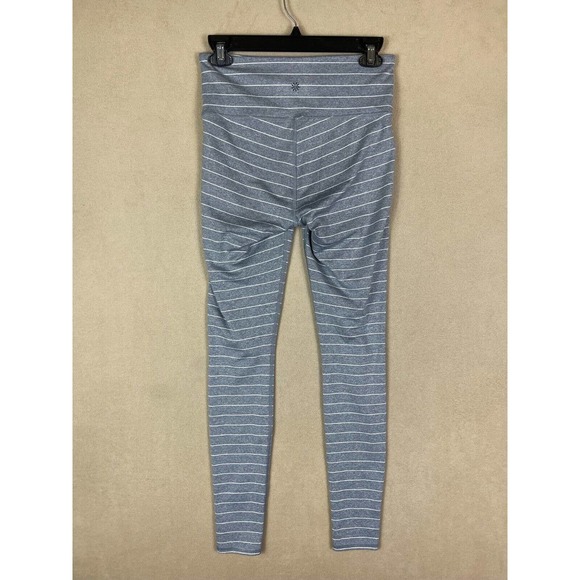 Athleta Chaturanga 7/8 Athletic Legging Pants‎ Womens S Gray Striped Stretch - Picture 10 of 11